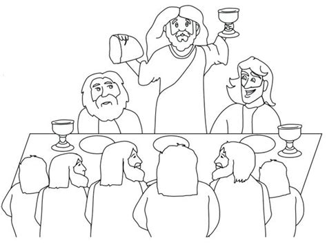 Last Supper Coloring Pages Printable At Free