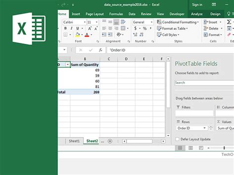 Oaks Training Singapore Microsoft Excel 2016 Pivot Table Proficiency