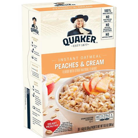 Quaker Instant Oatmeal Blueberries And Cream Flavor Mikio Health