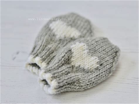 Pdf Knitting Pattern Baby Mittens Little Heart Newborn To Etsy Baby