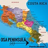 Image result for costa rica map showing osa peninsula | Costa rica ...