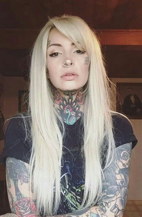 Hot Tattooed Woman With Piercings