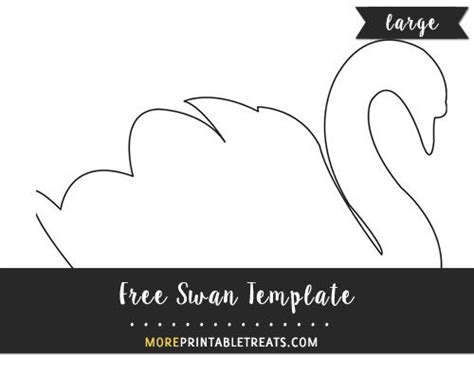 swan template large paper swan swan templates