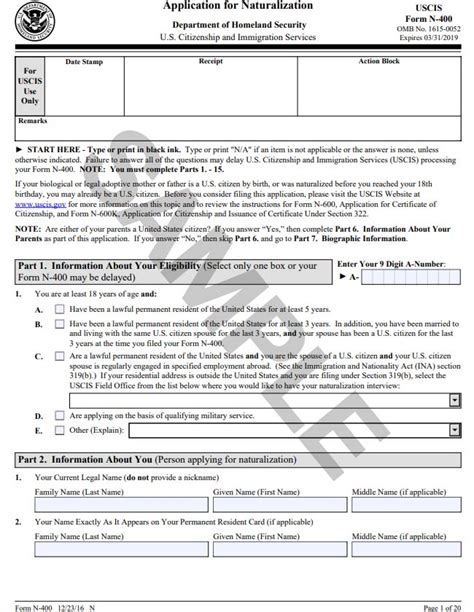 What Is Form N 400 Application For Naturalization