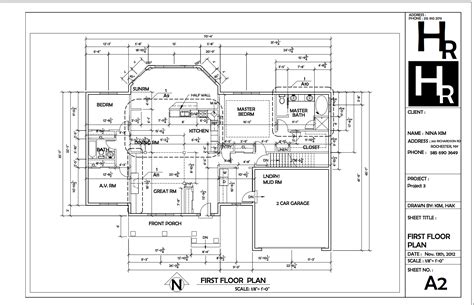 Residential Project1st Floor Plan Learn Autocad Floor Plans Autocad