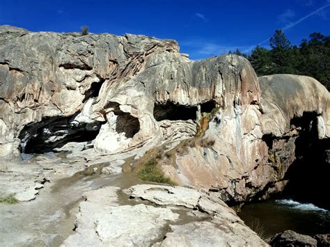 Soda Dam On The Jemez River Is A Formation Caused By Mineral Rich Water
