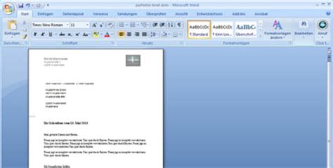Vorlage brief für fensterumschlag din a4 : Word: Den perfekten Brief gestalten mit Microsoft Office