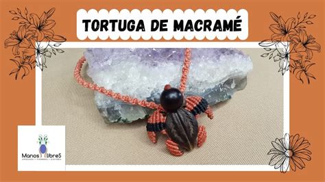 Tortuga de macramé con hilo encerado collar con semillas tutorial