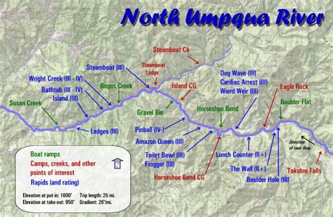 North Umpqua River Rafting Maps Oregon River Experiences