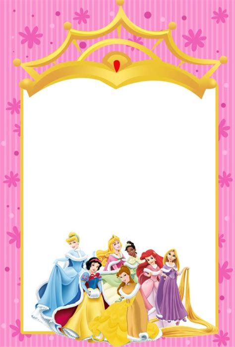 Printable Disney Princesses Invitations Free Invitation Templates
