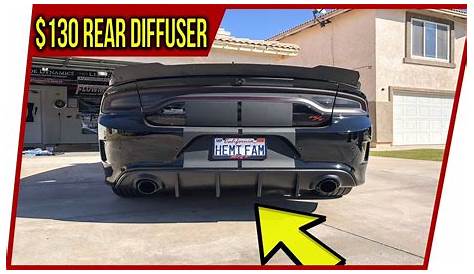 Rear Diffuser Compatible With 2015-2020 Dodge Charger Matte Black Rear