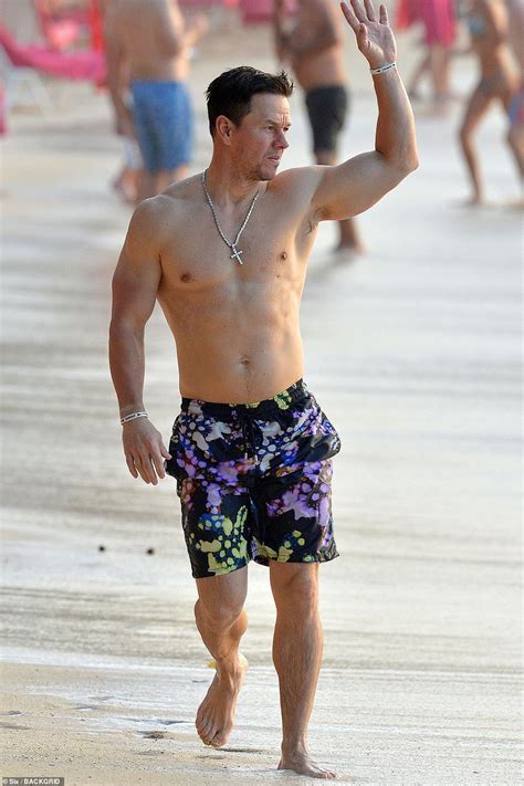 Mark Wahlberg Showcases His Ripped Physique With Rhea In Barbados