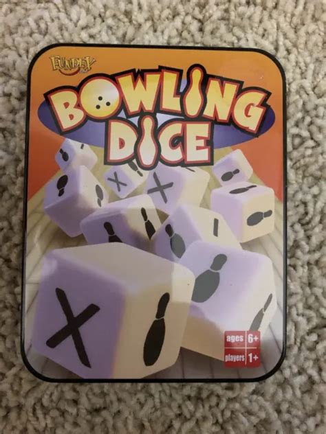 Bowling Dice Game By Fundex 2002 In Tin Can 499 Picclick