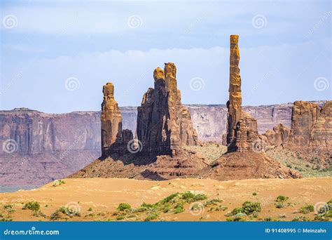 Totem Pole Butte In Monument Valley Stock Image Image Of Horizon