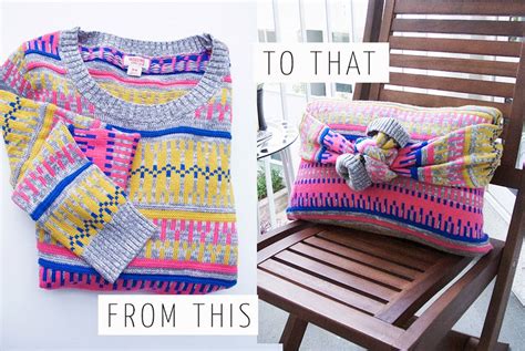 DIY No Sew Sweater Pillow Upcycle The Prosperity Project