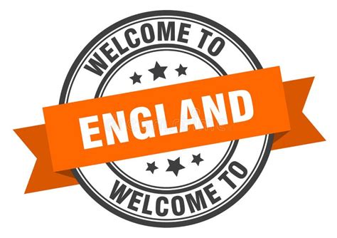 Welcome To England Welcome To England Isolated Stamp Stock Vector
