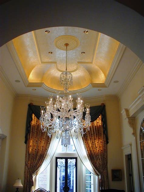 Plaster of paris ceilings has several advantages which favorably distinguish them from other types wavy ceiling design with led lights, plaster of paris designs 2018. Plaster ceiling pattern - Traditional - Living Room ...