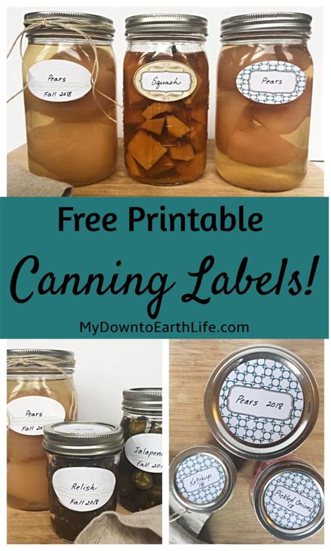 Canning Labels Free Printable