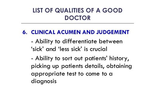 Qualities Of A Good Doctor