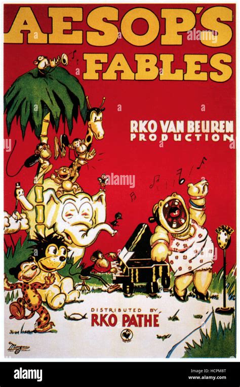 Aesops Fables Poster Art 1932 Stock Photo Alamy