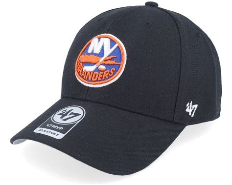 New York Islanders Mvp Logo Blackorange Adjustable 47 Brand Cap
