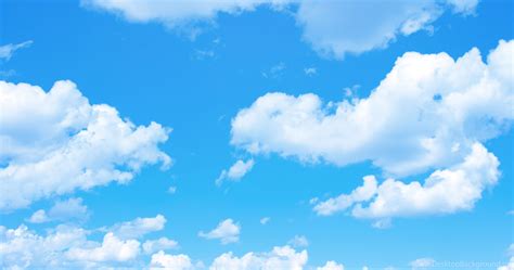 Blue Sky Backgrounds With A Tiny Clouds Desktop Background