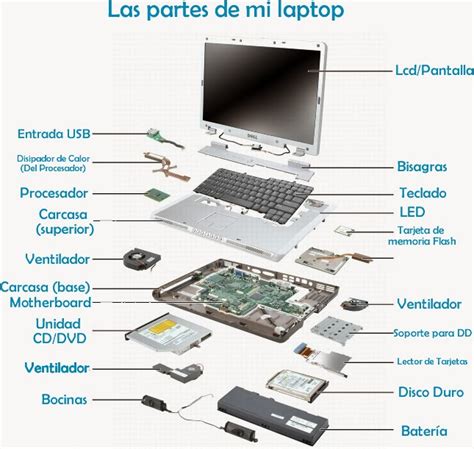 Las Partes De Una Computadora Cpu Y Laptop Las Partes De Una