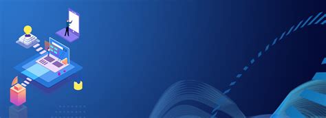 Blue Minimalist Technology Computer Banner Background Server Internet