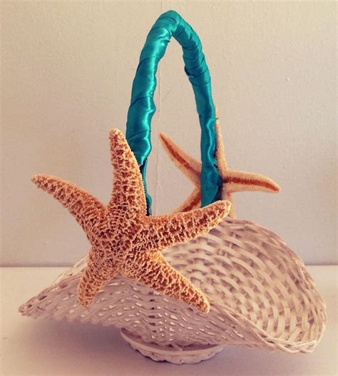 Starfish Flower Girl Basket Perfect For Beach Weddings Flower Girl