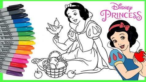 Mewarnai Putri Salju Disney Princess Snow White Coloring Page Youtube