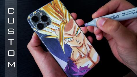 drawing a gohan ssj2 case for the iphone 12 pro max diy tutorial youtube