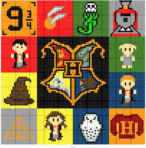 Free harry potter cross stitch charts 22 from 44 harry potter cross stitch charts free » get ideas for quilting design, needlework , scrapbooking needlework for beginners coloriage pixel art. Harry Potter C2C | Pärlmönster, Gör det själv och hantverk ...