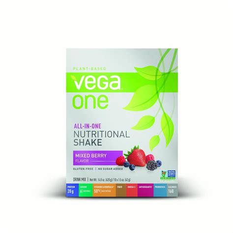 Vega One Plant Based Mixed Berry Flavor Nutritional Shake Drink Mix 10