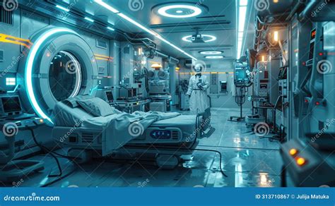 The Future of Healthcare Unfolds in a Futuristic Medical Facility