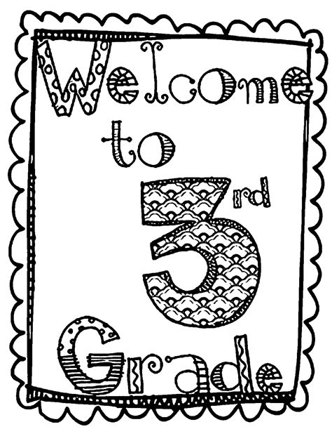 Front Page Image 3rd Grade Coloring Page