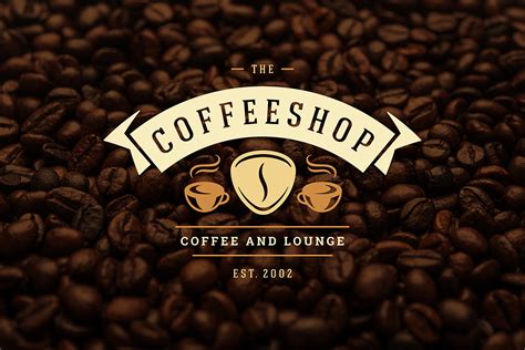 36 Coffee Logos And Badges On Yellow Images Creative Store