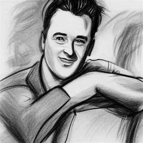 Very Detailed Portrait Of Chandler Bing Sitting On A Stable Diffusion