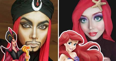 malaysian makeup artist transforms into stunning disney characters using her hijab 9gag
