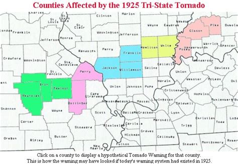 1925 Tornado In Tri State Map Printable Map