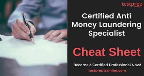 Certified Anti Money Laundering Specialist Cams Cheat Sheet Blog