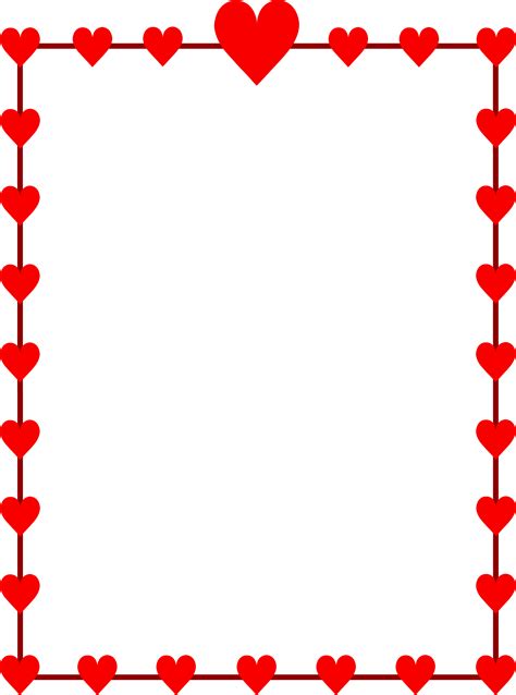 Free Printable Valentines Page Borders Printable Templates