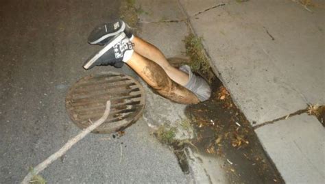 Man Gets Stuck In Manhole Trying To Get His Mobile Phone Back Metro News
