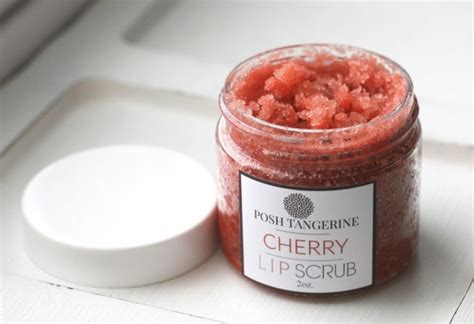 cherry lip scrub lip scrub spa t for her lip by poshtangerine