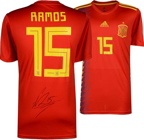 Sergio Ramos Spain Autographed Adidas Red Home Jersey Authentic Signed