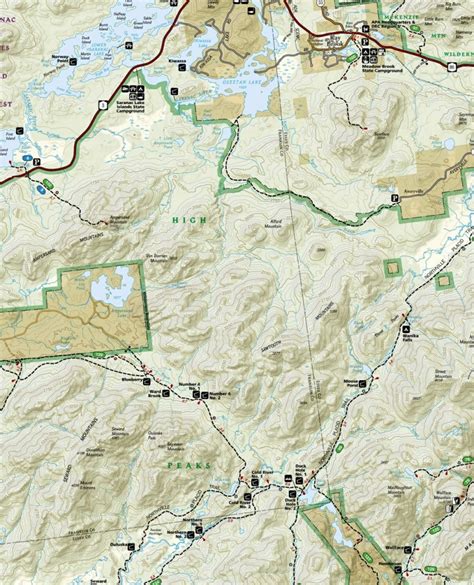 Adirondack High Peaks Trail Map