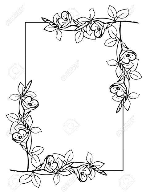 Flower Border Drawing At Getdrawings Free Download