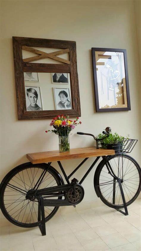 Find images of decorated bicycle. Reuse Old Bicycles in Your Home Decor — Decor Tips