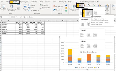 How To Show Percentages In Stacked Column Chart In Excel Geeksforgeeks