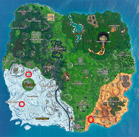 Fortnite Battle Royale All Bullseye Locations On The Map Metabomb