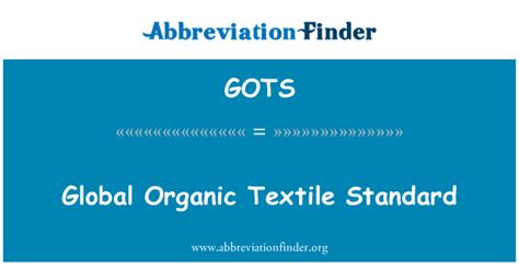 Gots Definición Textil Orgánico Global Estándar Global Organic